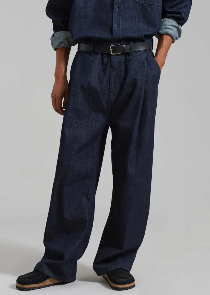 Men The Frankie Shop Drew Denim Pants 8211 Raw Wash Raw Wash