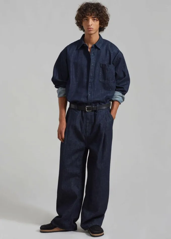 Men The Frankie Shop Drew Denim Pants 8211 Raw Wash Raw Wash
