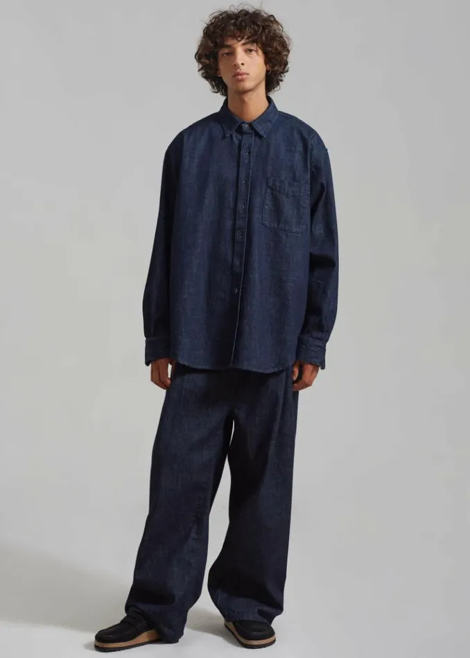 Men The Frankie Shop Drew Denim Pants 8211 Raw Wash Raw Wash