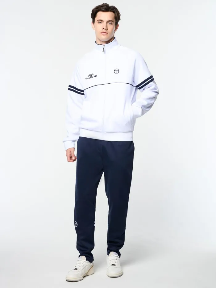Men Tracksuits Sergio Tacchini Orion Davis Track Jacket White Maritime Blue