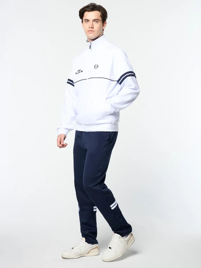 Men Tracksuits Sergio Tacchini Orion Davis Track Jacket White Maritime Blue