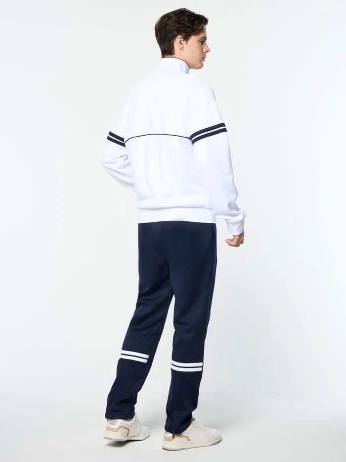 Men Tracksuits Sergio Tacchini Orion Davis Track Jacket White Maritime Blue