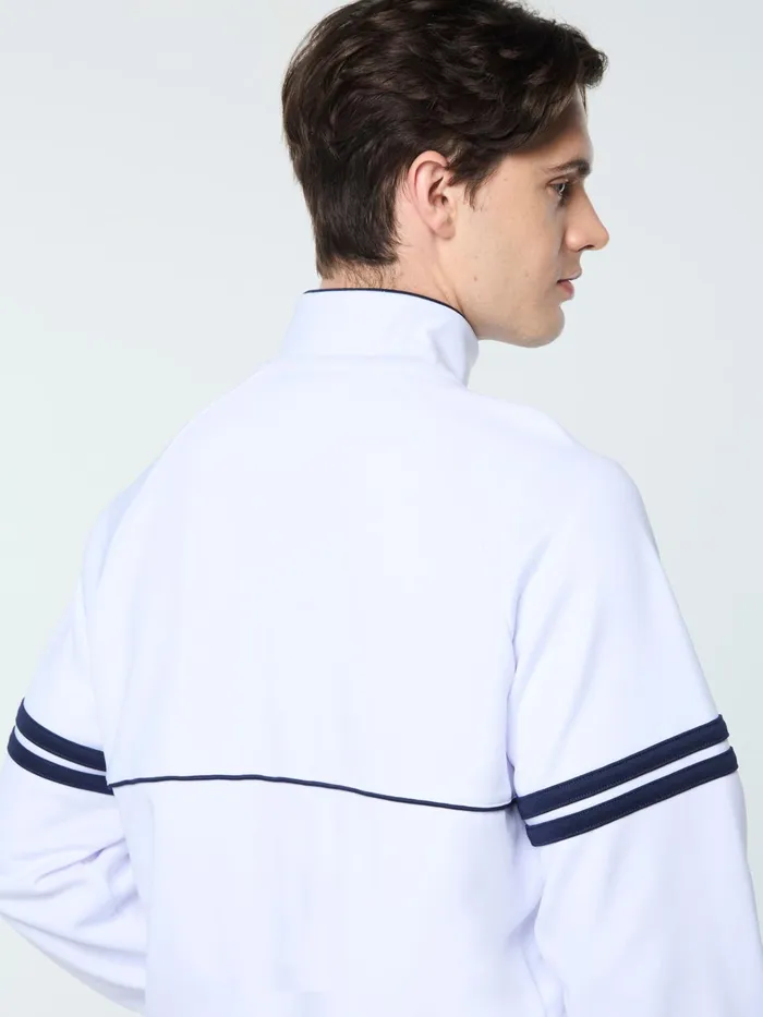 Men Tracksuits Sergio Tacchini Orion Davis Track Jacket White Maritime Blue