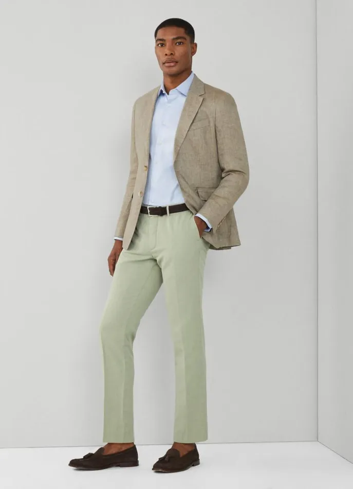 Men Trousers and Chinos Hackett London Kensington Slim Fit Chinos Seagrass Green