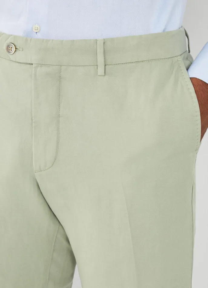 Men Trousers and Chinos Hackett London Kensington Slim Fit Chinos Seagrass Green