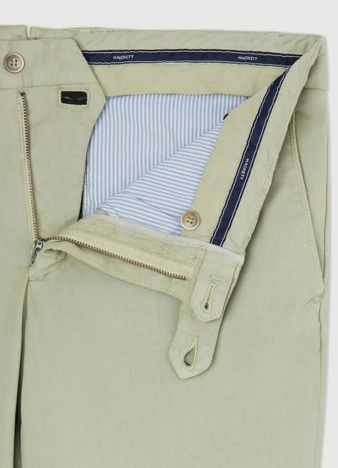 Men Trousers and Chinos Hackett London Slim Fit Piqu Chinos Seagrass Green