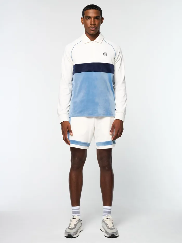 Men Velour Sergio Tacchini Noci Velour Long Sleeve Polo Gardenia