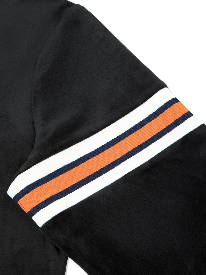 Men Velour Sergio Tacchini Ostuni Velour Track Jacket Black Beauty