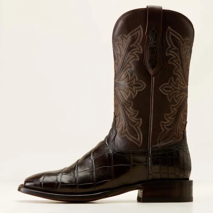 Men Western Boots Ariat Bench Made Bassett Western Boot Hickory American Alligator Men Western Boots Ariat Bench Made Bassett Western Boot Hickory American Alligator