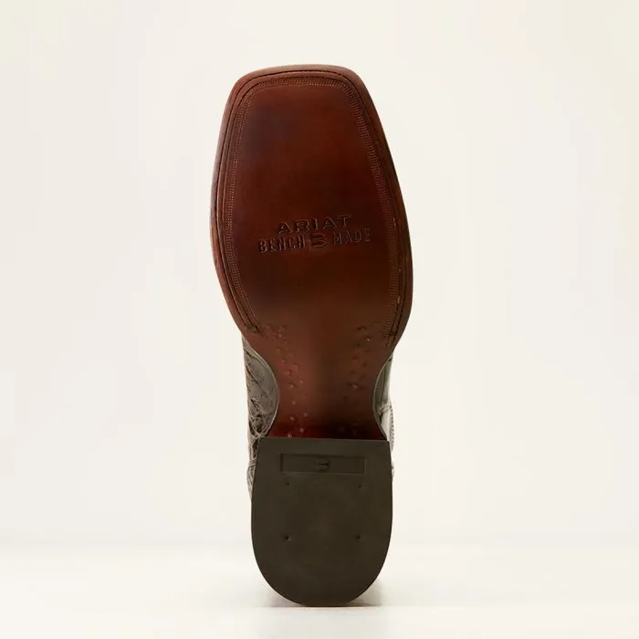 Men Western Boots Ariat Bench Made Bassett Western Boot Hickory American Alligator Men Western Boots Ariat Bench Made Bassett Western Boot Hickory American Alligator