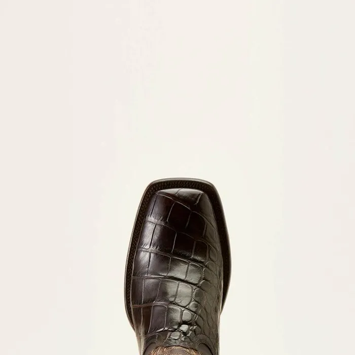 Men Western Boots Ariat Bench Made Bassett Western Boot Hickory American Alligator Men Western Boots Ariat Bench Made Bassett Western Boot Hickory American Alligator