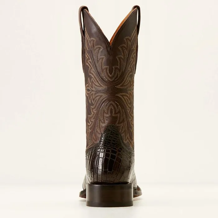 Men Western Boots Ariat Bench Made Bassett Western Boot Hickory American Alligator Men Western Boots Ariat Bench Made Bassett Western Boot Hickory American Alligator