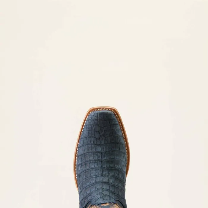 Men Western Boots Ariat Futurity Finalist Cowboy Boot Navy Sueded Caiman Bellypremium Denim Men Western Boots Ariat Futurity Finalist Cowboy Boot Navy Sueded Caiman Bellypremium Denim