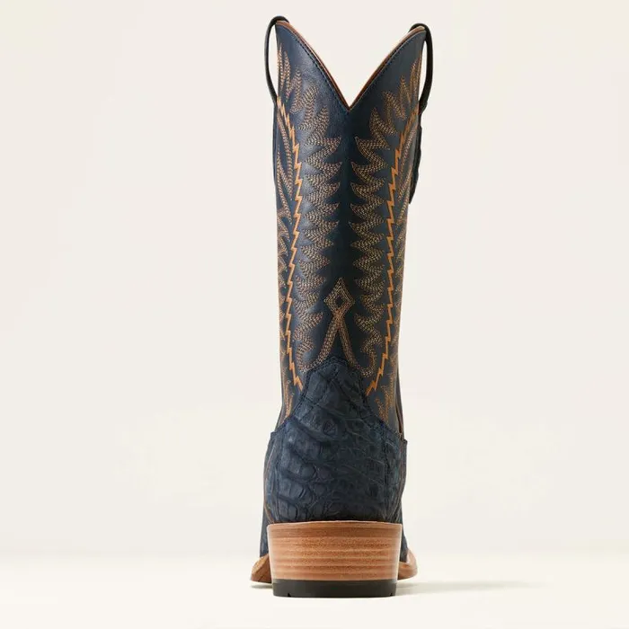Men Western Boots Ariat Futurity Finalist Cowboy Boot Navy Sueded Caiman Bellypremium Denim Men Western Boots Ariat Futurity Finalist Cowboy Boot Navy Sueded Caiman Bellypremium Denim