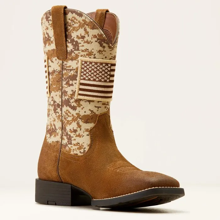 Men Western Boots Ariat Sport Patriot Boot Ariat Antique Mocha Suede Men Western Boots Ariat Sport Patriot Boot Ariat Antique Mocha Suede