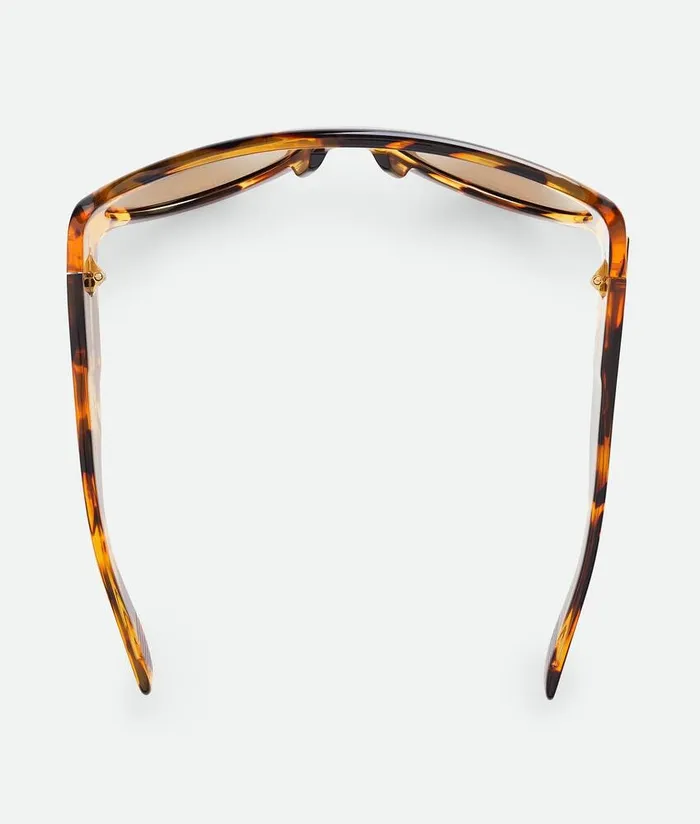 MenWomen Bottega Veneta Sunglasses Scudo Shield Sunglasses Havanabrown