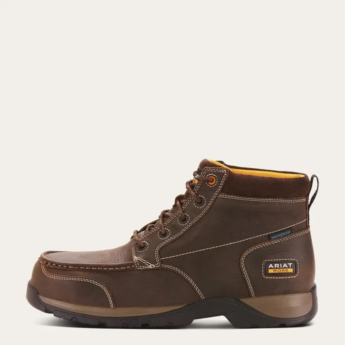 Men Work Boots Ariat Edge LTE Chukka Waterproof Composite Toe Work Boot Dark Brown Men Work Boots Ariat Edge LTE Chukka Waterproof Composite Toe Work Boot Dark Brown