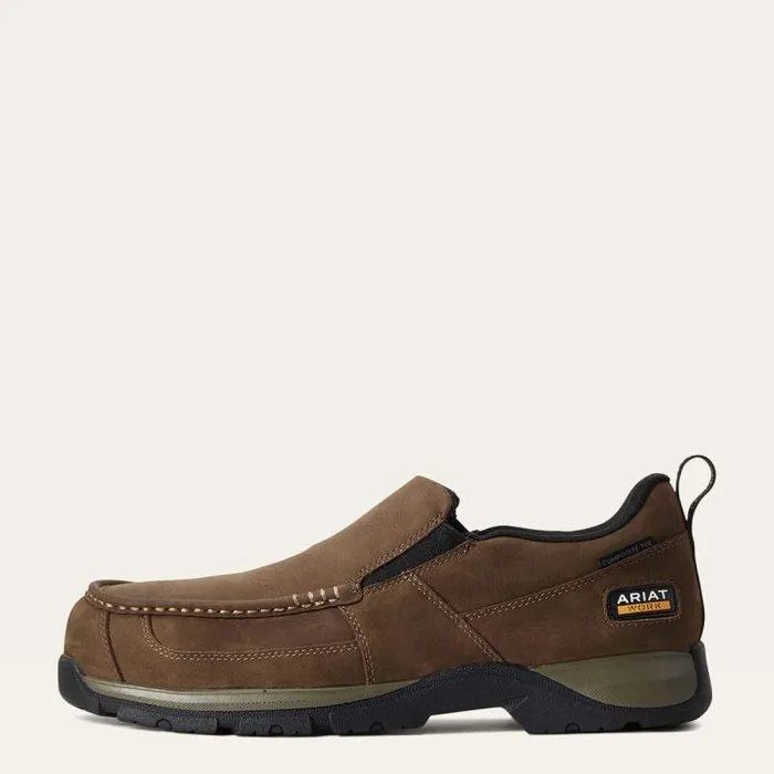 Men Work Boots Ariat Edge LTE SlipOn SD Composite Toe Work Boot Dark Brown Men Work Boots Ariat Edge LTE SlipOn SD Composite Toe Work Boot Dark Brown