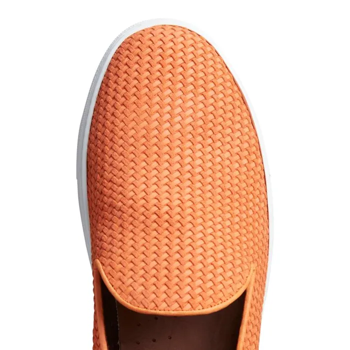 Men Woven Suede Slippers Orange Fratelli Rossetti Slip On Men Woven Suede Slippers Orange Fratelli Rossetti Slip On