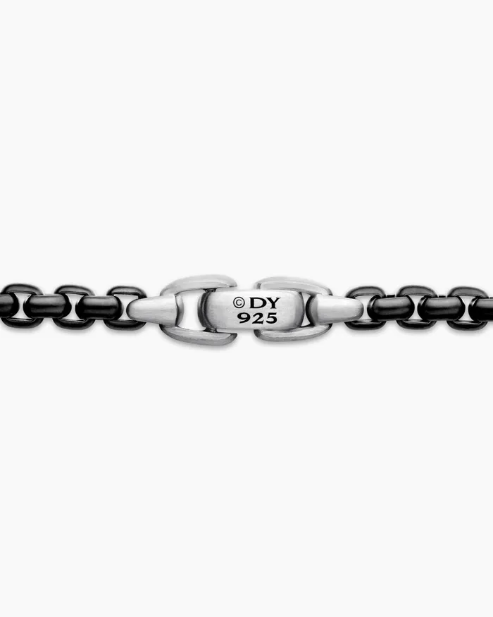 Mens Box Chain Necklace In Stainless Steel And Sterling Silver 5mm Men David Yurman Chains Mens Box Chain Necklace In Stainless Steel And Sterling Silver 5mm Men David Yurman Chains