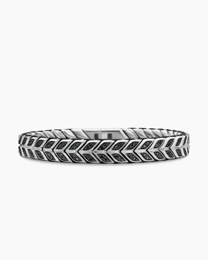 Mens Chevron Woven Bracelet In Sterling Silver 9mm Men David Yurman Chain