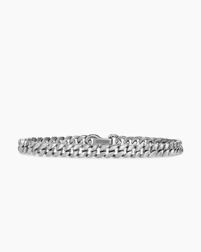 Mens Curb Chain Bracelet In Platinum 6mm Men David Yurman Chain