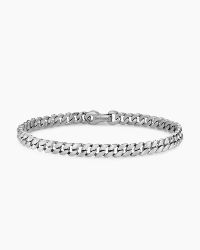 Mens Curb Chain Bracelet In Platinum 6mm Men David Yurman Chain Mens Curb Chain Bracelet In Platinum 6mm Men David Yurman Chain