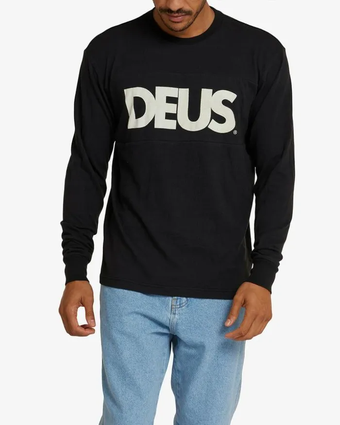 Mens Deus Ex Machina Classics All Caps Moto Jersey 8211 Black Black