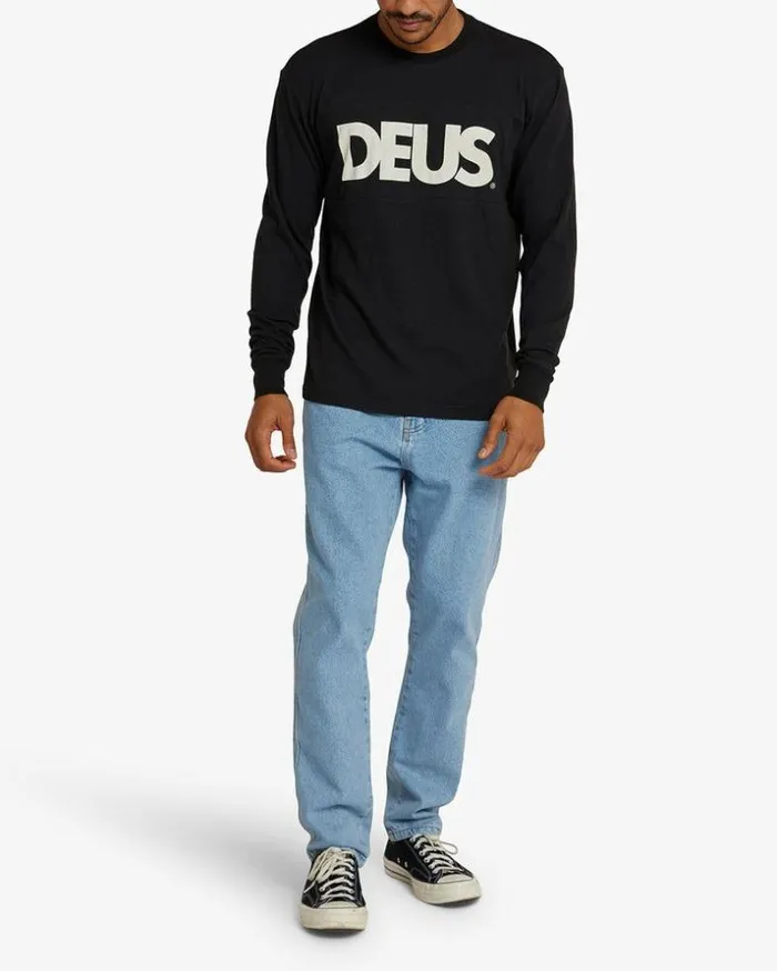 Mens Deus Ex Machina Classics All Caps Moto Jersey 8211 Black Black Mens Deus Ex Machina Classics All Caps Moto Jersey 8211 Black Black