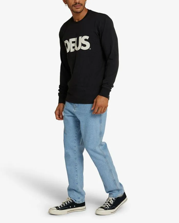 Mens Deus Ex Machina Classics All Caps Moto Jersey 8211 Black Black Mens Deus Ex Machina Classics All Caps Moto Jersey 8211 Black Black