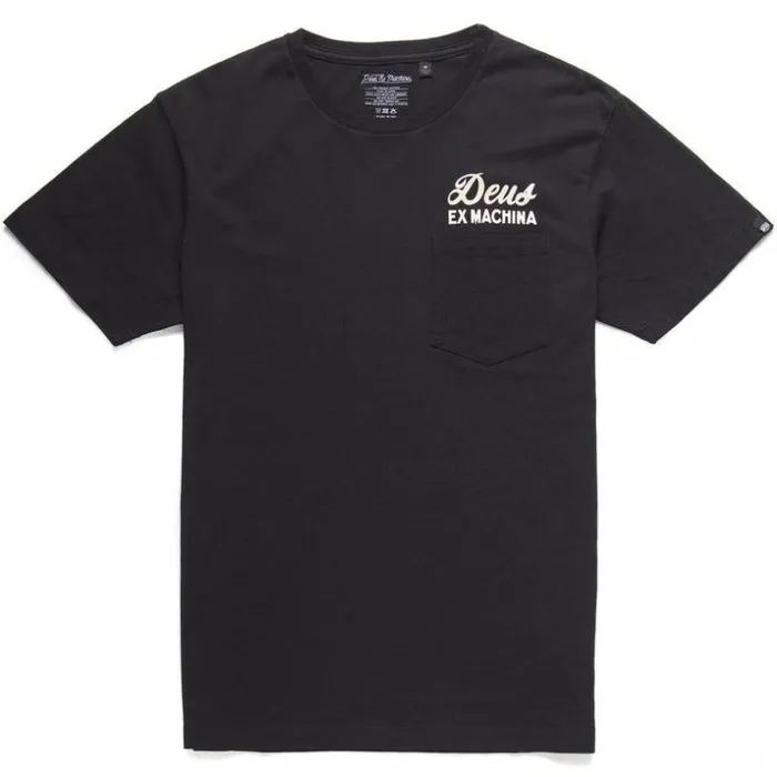 Mens Deus Ex Machina Classics Tokyo Address Tee 8211 Black Black