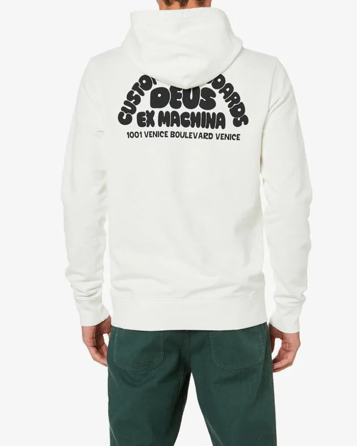 Mens Deus Ex Machina Hoodies and Sweaters Venice Surf Hoodie 8211 Vintage White Vintage White Mens Deus Ex Machina Hoodies and Sweaters Venice Surf Hoodie 8211 Vintage White Vintage White