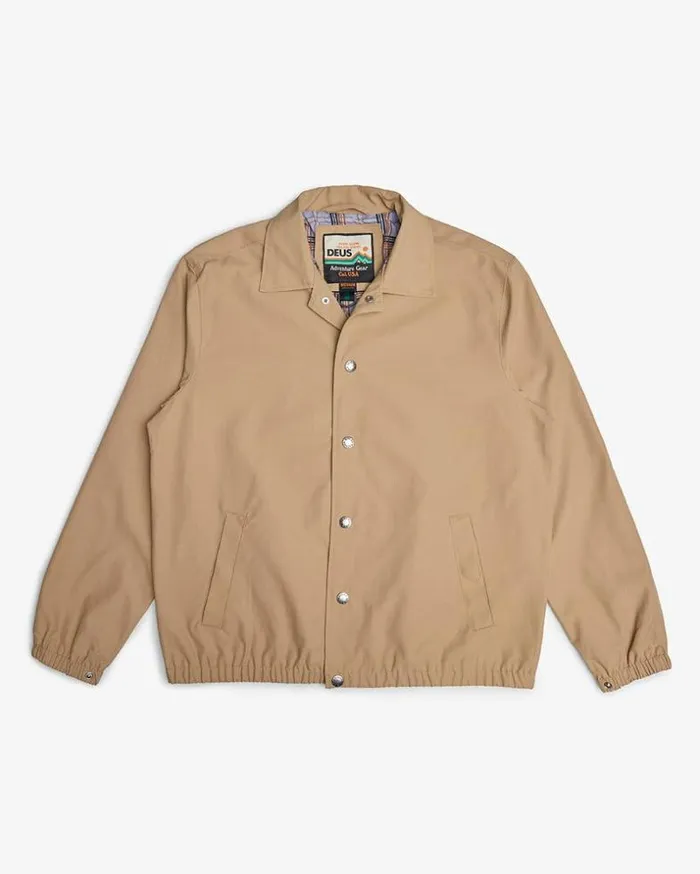 Mens Deus Ex Machina Jackets Jarvis Coach 8211 Khaki Khaki Mens Deus Ex Machina Jackets Jarvis Coach 8211 Khaki Khaki