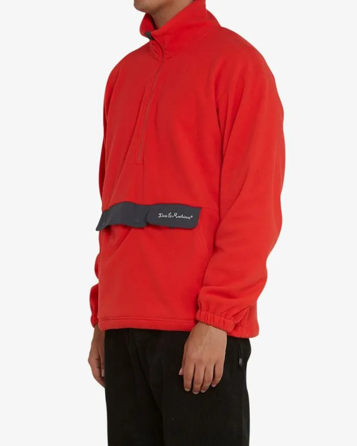 Mens Deus Ex Machina Jackets Ridgeline Fleece Pullover 8211 Blaze Orange Blaze Orange Mens Deus Ex Machina Jackets Ridgeline Fleece Pullover 8211 Blaze Orange Blaze Orange