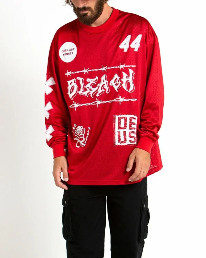 Mens Deus Ex Machina Jerseys Fourty Four Jersey 8211 Red Red