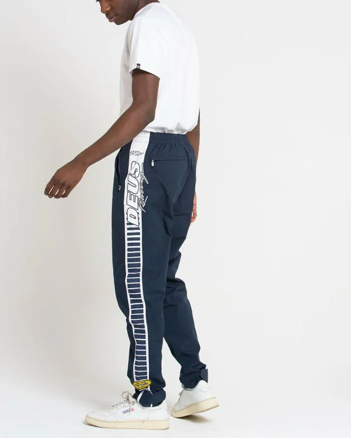 Mens Deus Ex Machina Pants Team Racing Pant 8211 Estate Blue Estate Blue Mens Deus Ex Machina Pants Team Racing Pant 8211 Estate Blue Estate Blue