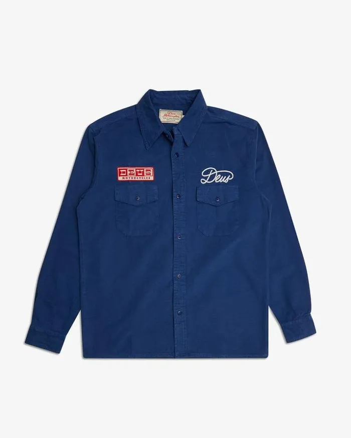 Mens Deus Ex Machina Shirts True Grit Shirt 8211 Ensign Blue Ensign Blue Mens Deus Ex Machina Shirts True Grit Shirt 8211 Ensign Blue Ensign Blue