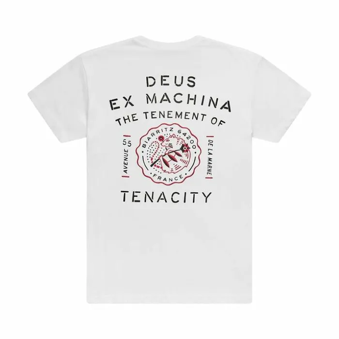 Mens Deus Ex Machina Tees Biarritz Address Tee 8211 Vintage White Vintage White