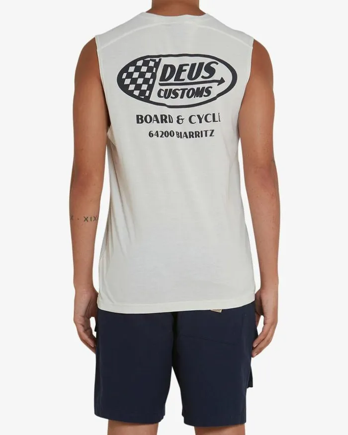 Mens Deus Ex Machina Tees Flags Muscle 8211 Vintage White Vintage White Mens Deus Ex Machina Tees Flags Muscle 8211 Vintage White Vintage White