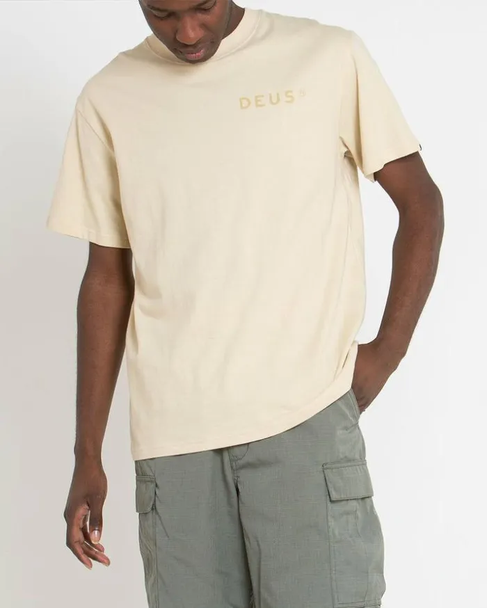 Mens Deus Ex Machina Tees Haywood Tee 8211 Oat Oat