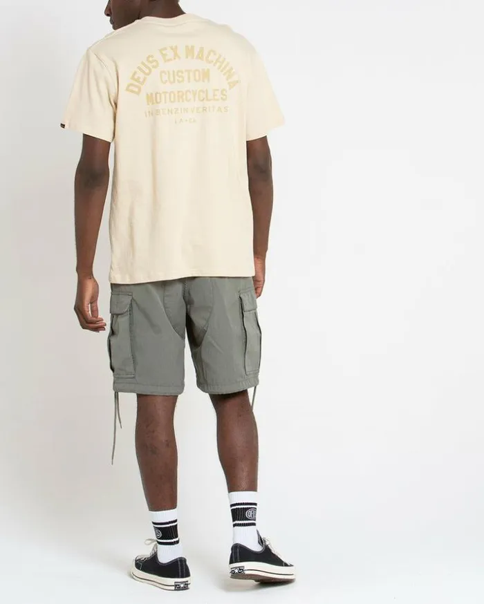 Mens Deus Ex Machina Tees Haywood Tee 8211 Oat Oat Mens Deus Ex Machina Tees Haywood Tee 8211 Oat Oat