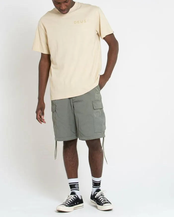 Mens Deus Ex Machina Tees Haywood Tee 8211 Oat Oat Mens Deus Ex Machina Tees Haywood Tee 8211 Oat Oat