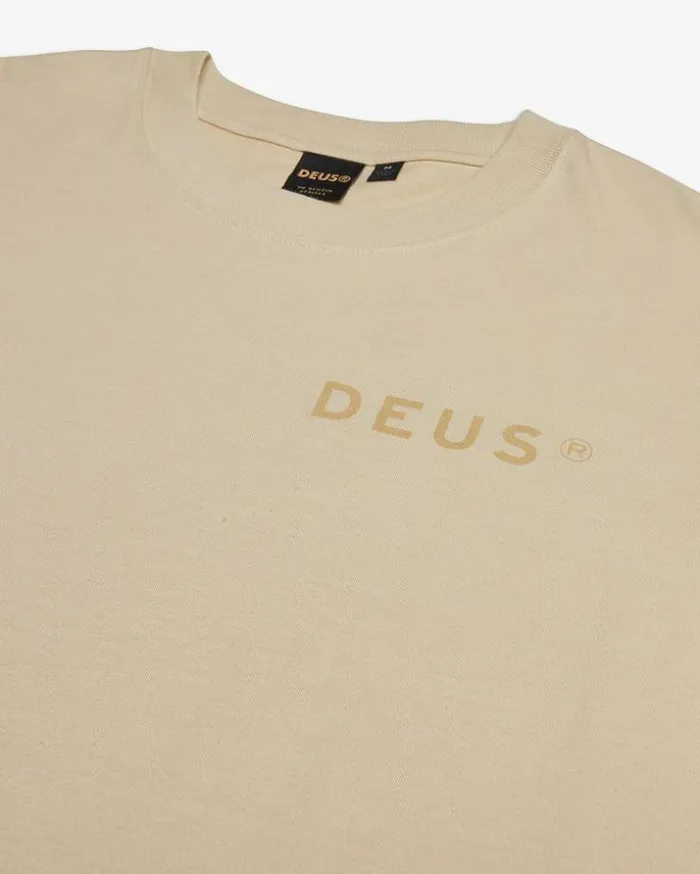 Mens Deus Ex Machina Tees Haywood Tee 8211 Oat Oat Mens Deus Ex Machina Tees Haywood Tee 8211 Oat Oat