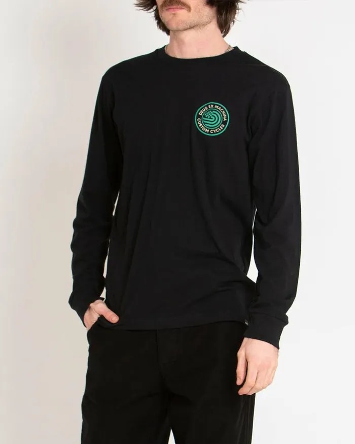 Mens Deus Ex Machina Tees Ingenue Long Sleeve Tee 8211 Black Black