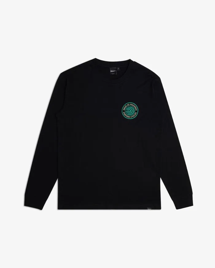 Mens Deus Ex Machina Tees Ingenue Long Sleeve Tee 8211 Black Black Mens Deus Ex Machina Tees Ingenue Long Sleeve Tee 8211 Black Black
