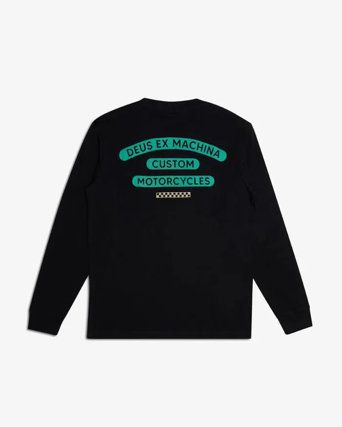 Mens Deus Ex Machina Tees Ingenue Long Sleeve Tee 8211 Black Black Mens Deus Ex Machina Tees Ingenue Long Sleeve Tee 8211 Black Black