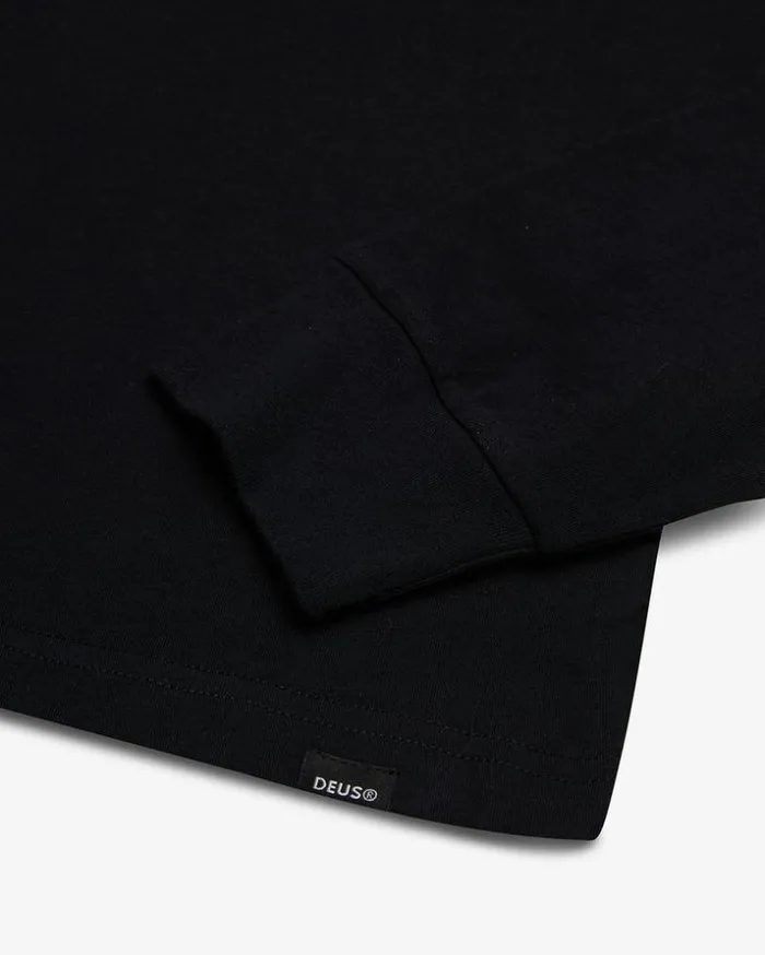 Mens Deus Ex Machina Tees Ingenue Long Sleeve Tee 8211 Black Black Mens Deus Ex Machina Tees Ingenue Long Sleeve Tee 8211 Black Black