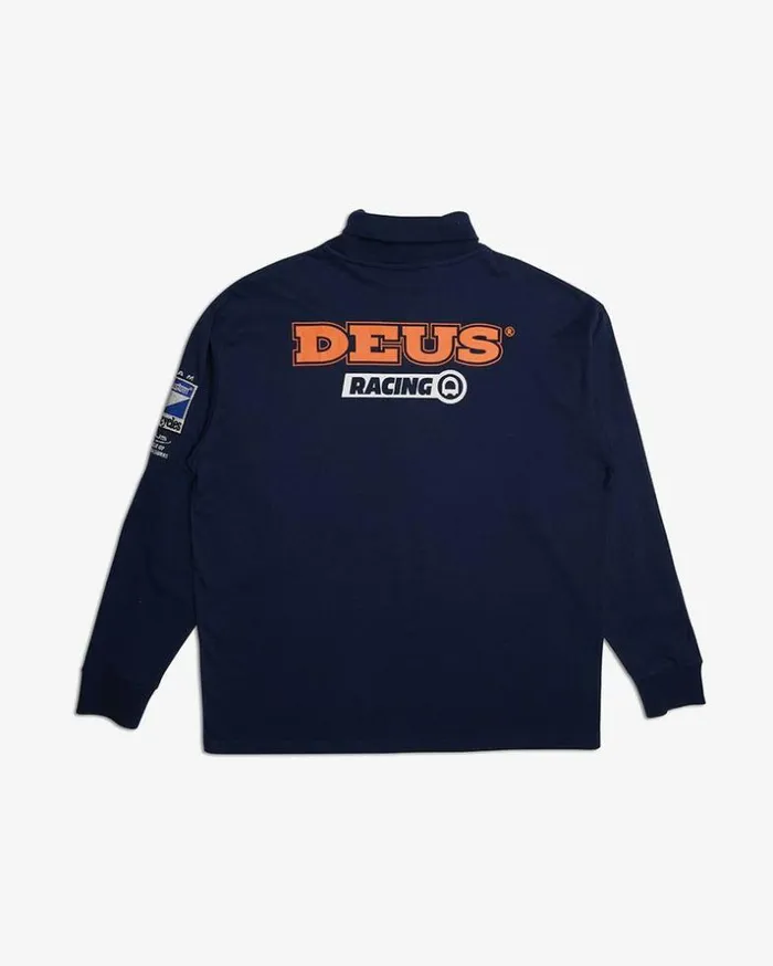 Mens Deus Ex Machina Tees International Racing Long Sleeve Tee 8211 Estate Blue Estate Blue Mens Deus Ex Machina Tees International Racing Long Sleeve Tee 8211 Estate Blue Estate Blue