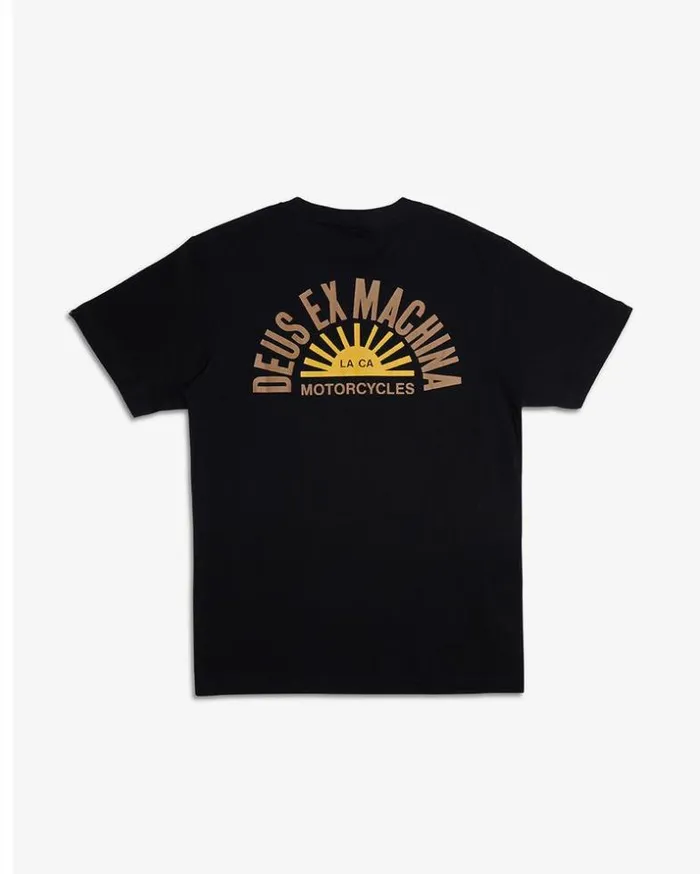 Mens Deus Ex Machina Tees Sunflare Tee 8211 Black Black Mens Deus Ex Machina Tees Sunflare Tee 8211 Black Black