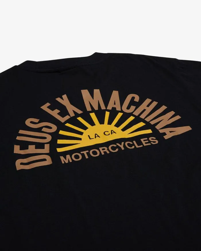 Mens Deus Ex Machina Tees Sunflare Tee 8211 Black Black Mens Deus Ex Machina Tees Sunflare Tee 8211 Black Black
